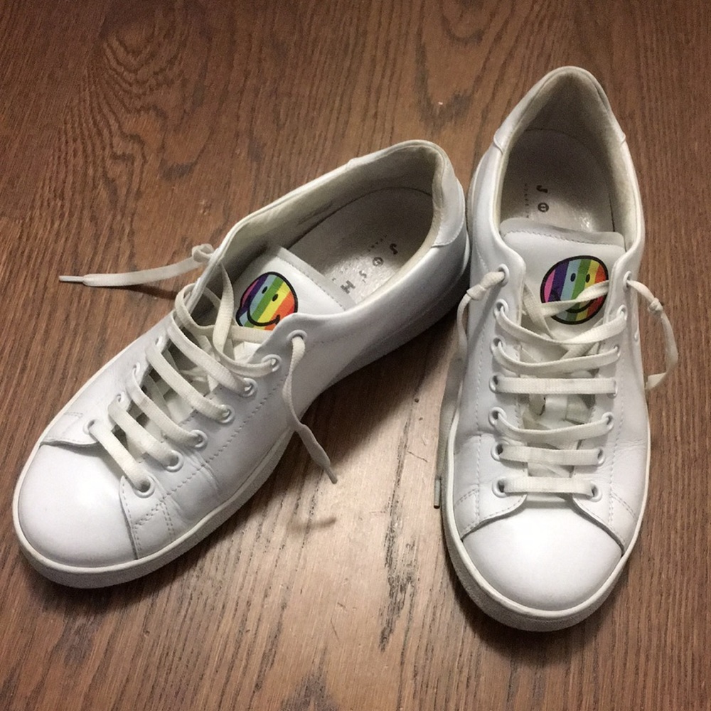 Rainbow Joshua’s white leather smiley sneakers
